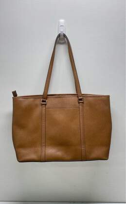 Michael Kors Jet Set Brown Leather Top Zip Tote Bag alternative image