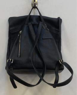 L.Credi Black Leather Medium Backpack Bag alternative image