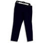 Womens Blue Flat Front Straight Leg Pockets Classic Ankle Pants Size 8 image number 2