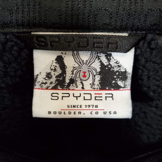 Spyder Men Black Heavyweight Zip Sweater XL image number 4