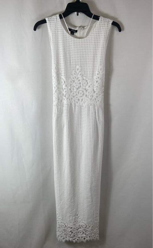 Alfani White Mesh Maxi Dress - Size 14 image number 3