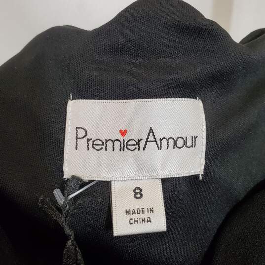 Premier Amour Black Bardot Mini Dress S NWT image number 3