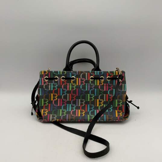 Womens Multicolor Leather Monogram Detachable Strap Charm Crossbody Bag image number 2