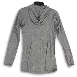 Womens Gray Space Dye Long Sleeve Hooded Full-Zip Jacket Size Small alternative image