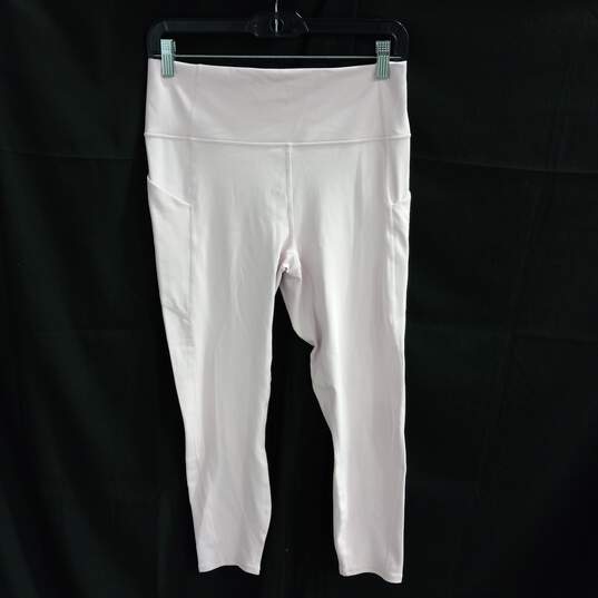 Fabletics Pure Luxe Pink Oasis High-Waisted Pocket 7/8 Leggings Size L/10 NWT image number 1