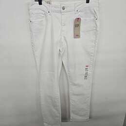 Levi's White Classic Mid-Rise Skinny Jeans