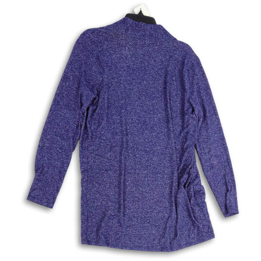 Womens Blue Heather Long Sleeve Open Front Cardigan Sweater Size M image number 2