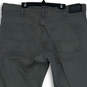 Mens Gray Flat Front Pocket Stretch Straight Leg Chino Pants Size 38x32 image number 4