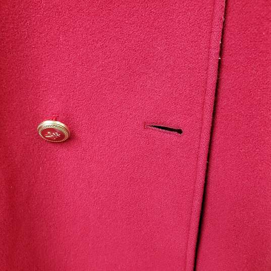 Vintage Pendleton Red Wool Coat Jacket Women's 16P image number 4