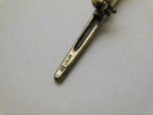 Art Deco Style 925 Marcasite Amethyst Tennis Bracelet & Sword Brooch 31.1g image number 7