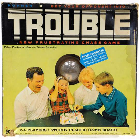Vintage Kohner Bros Trouble Pop-O-Matic Board Game image number 1