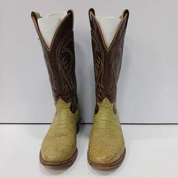 Tony Lama Men's Green Inca Goat Leather Western  Boots Size 8 .5D