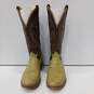 Tony Lama Men's Green Inca Goat Leather Western  Boots Size 8 .5D image number 1