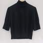 Lafayette 148 New York Women's Black Cropped Turtleneck Sweater Size XL NWT image number 1