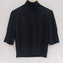 Lafayette 148 New York Women's Black Cropped Turtleneck Sweater Size XL NWT