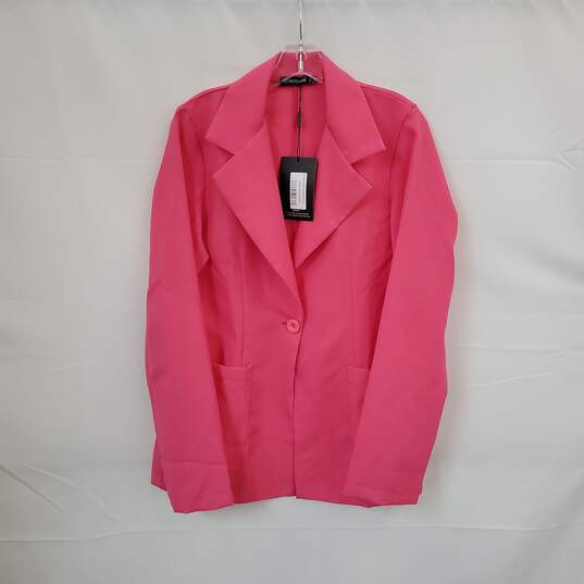Pretty Little Thing Hot Pink Blazer Jacket WM Size 4 NWT image number 1