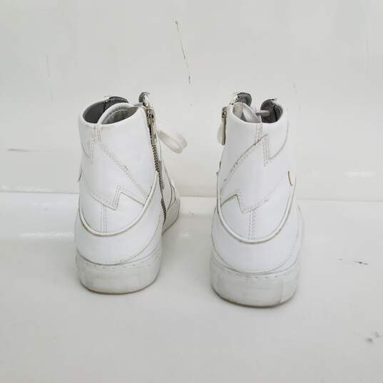 Zadig & Voltaire White Hi Top Leather Sneakers Size 36 image number 1