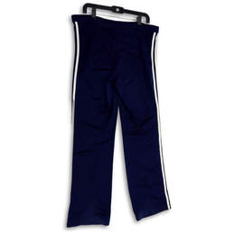 Womens Blue White Striped Elastic Waist Drawstring Track Pants Size Small alternative image