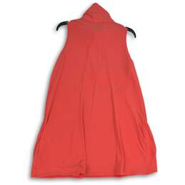 NWT Sympli Womens Coral 1/4 Zip Mock Neck Sleeveless Tunic Blouse Top Size 14 alternative image