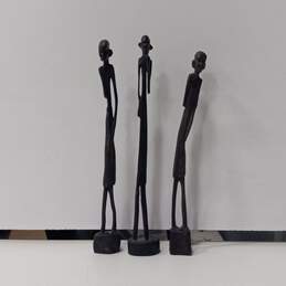 Bundle of 3 Assorted Hand Carved Kenyan Wooden Figures