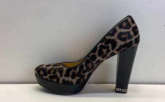 Michael Kors Leopard Print Calf Hair Platform Heels Multicolor 8 image number 2