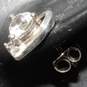 Sterling Silver White Sapphire Jewelry Set w/Box - 5.74g image number 4