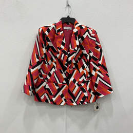 NWT Womens Multicolor Long Sleeve Peak Lapel One Button Blazer Size 12