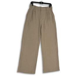 NWT Abercrombie & Fitch Womens Tan Pleated Slash Pocket Ankle Pants Size Medium
