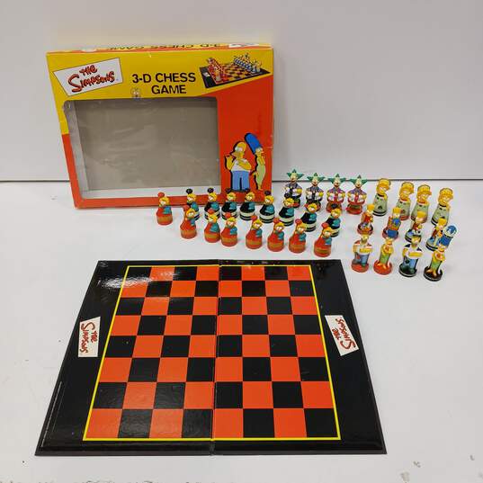 The Simpsons 2010 Character United Labels 3D Chess Game Set image number 1