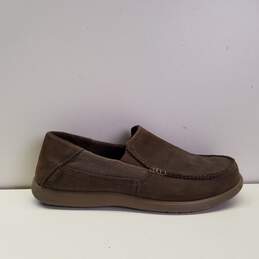 Crocs Brown Leather Men Moc Toe Loafers US 9