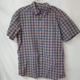 Patagonia Cotton Plaid Short Sleeve Shirt Men's M Lot D