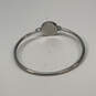 Designer Michael Kors Silver-Tone Crystal Stone Pave Disk Bangle Bracelet image number 4