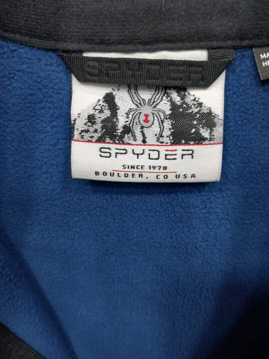 Spyder Men's Blue LS Half Zip Jacket Size XL image number 3