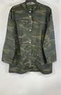 NWT J.Crew Womens Multicolor Camouflage Long Sleeve Hooded Rain Coat Size L image number 1