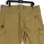 NWT Mens Tan Flat Front Slash Pocket Straight Leg Cargo Pants Size 38/32 image number 4