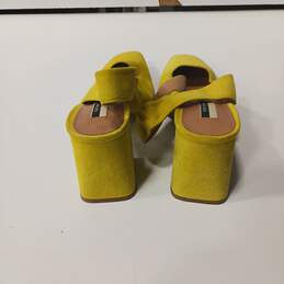 Topshop Women's Gainor Yellow Leather Sandals Size 8.5 alternative image