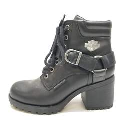 Harley Davidson Leather Howell Harness Boots Black 6