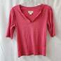 Maeve Anthropologie Pink Ribbed Top Size S image number 1