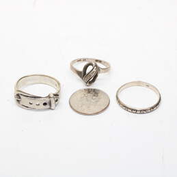 Assortment of 3 Sterling Silver Rings (Size 6.75-7.25) - 7.8g alternative image