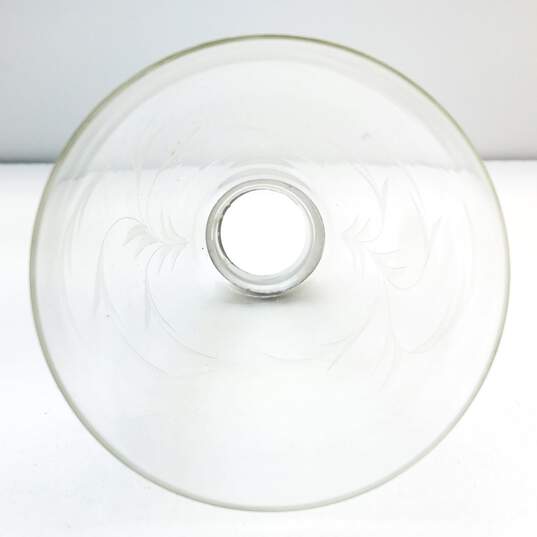 Hurricane Glass Shades  2 Vintage Wheel Cut Glass Shades image number 6
