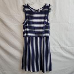 1 State sleeveless blue striped tie back mini dress women's S alternative image