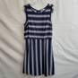 1 State sleeveless blue striped tie back mini dress women's S image number 2