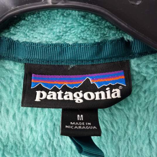 Patagonia Women's Teal Synchilla Snap T Fleece Pullover Jacket Size M image number 3