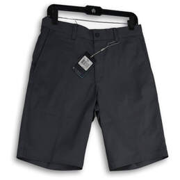 NWT Mens Gray Flat Front Slash Pocket Golf Summer Bermuda Shorts Size 30