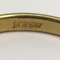 Designer J. Crew Gold-Tone Black Enamel Classic Round Shape Bangle Bracelet image number 4