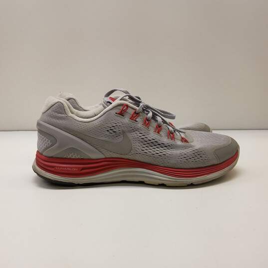 Nike Lunarglide 4 Men's Gray and Red Sneaker US 12 image number 4