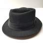 Dobbs Black Fedora Hat No Size image number 3