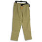 NWT Mens Beige Convertible Flat Front Slash Pocket Chino Pants Size 34 image number 1