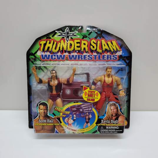 Thunder Slam Scott Hall Kevin Nash Wrestling 2 Pack WWF WWE-2000 TOYBIZ Sealed image number 3