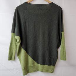 Eileen Fisher Pullover Green & Gray Sweater Women's XS alternative image